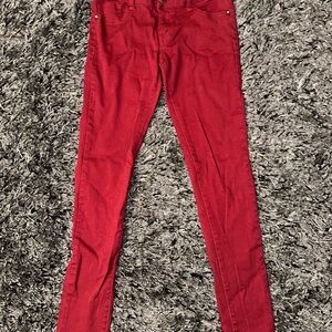 Vibrant Red Skinny Jeans for Women